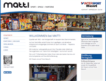 Tablet Screenshot of intersport-matti.ch